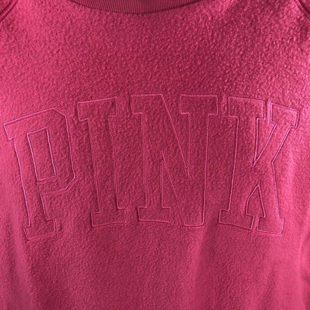 Victoria’s Secret Pink Long Sleeve Sweatshirt Size Medium Pink Pullover Logo - Picture 2 of 12
